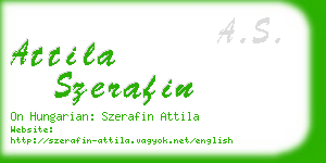 attila szerafin business card